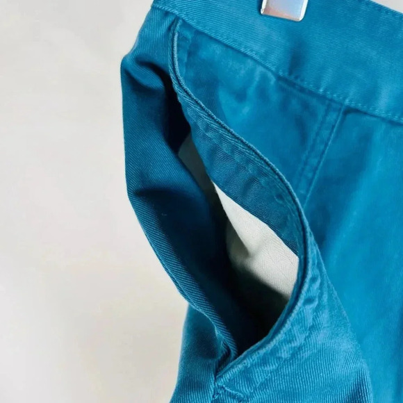 L.L.Bean Twill Skirt A-Line Teal Size 10 Figure Flattering Midi - Picture 3 of 7